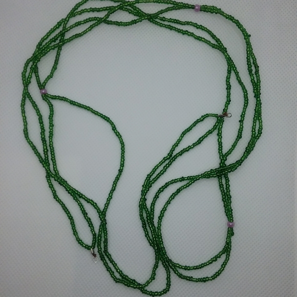 Green and Pink double Waist Beads Chain - Picture 3 of 3